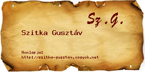 Szitka Gusztáv névjegykártya