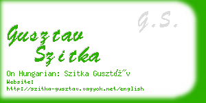 gusztav szitka business card